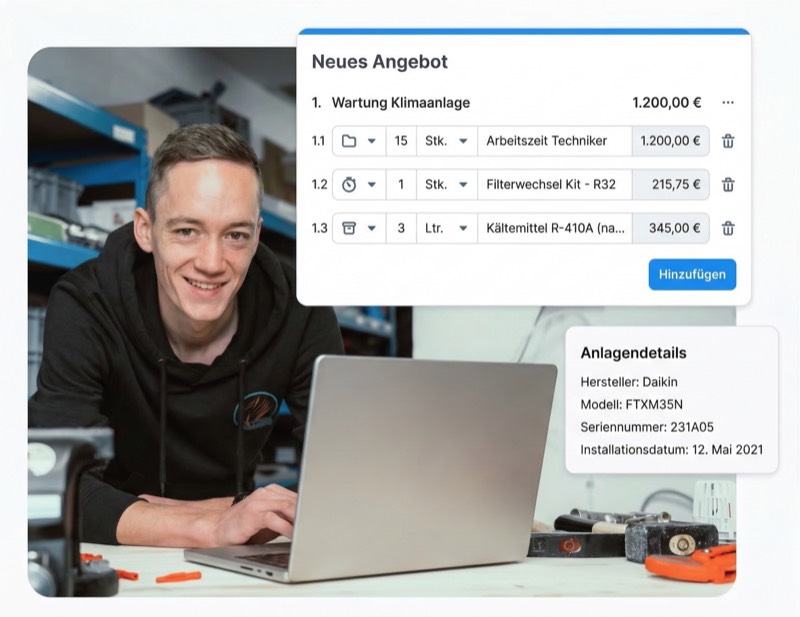 Projektmanagement und Angebotserstellung in Craftly